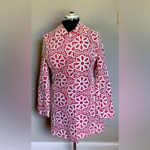 INC INTERNATIONAL CONCEPTS size 14 Floral Embroidered Coat